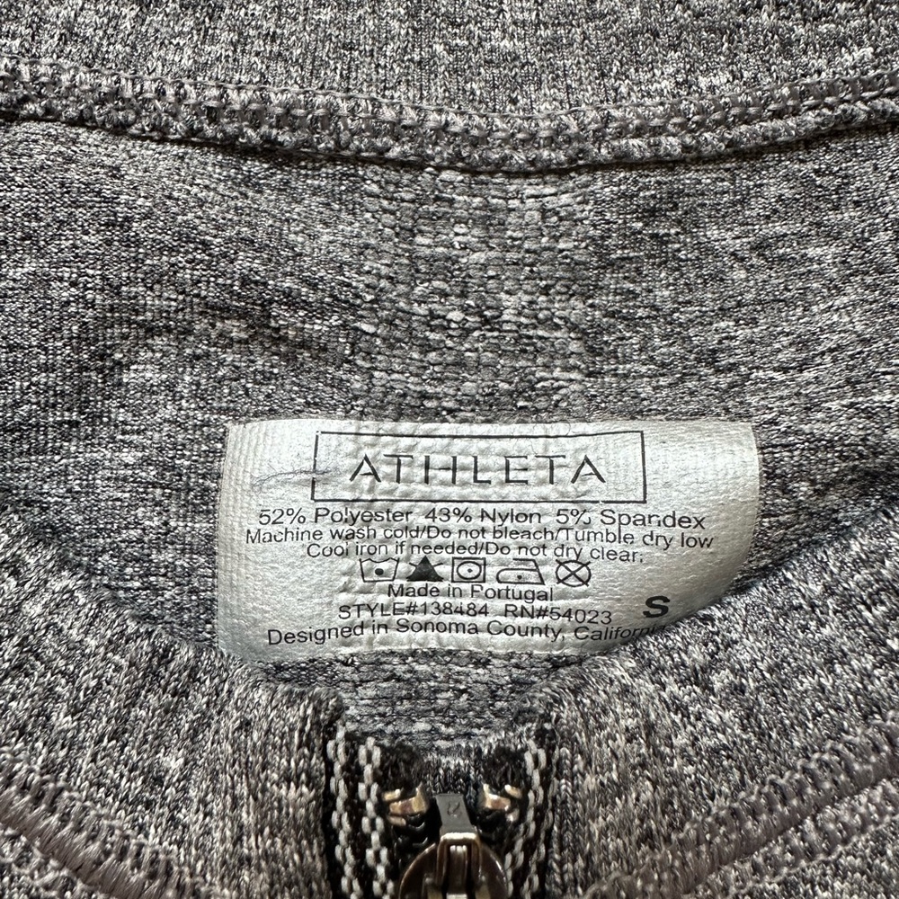 Athleta Tracker Half Zip Pullover Gray Size Small - image 12